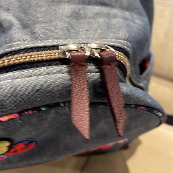 Vera Bradley Patched Denim Look Backpack - Picture 8 of 8